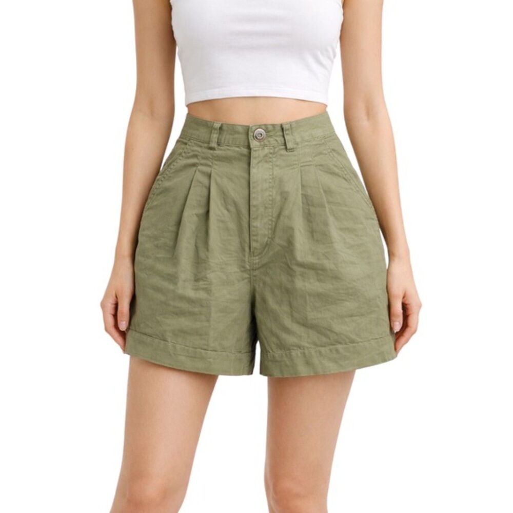 Georges Marciano Women’s Pleated High-Waisted Shorts | Size 2